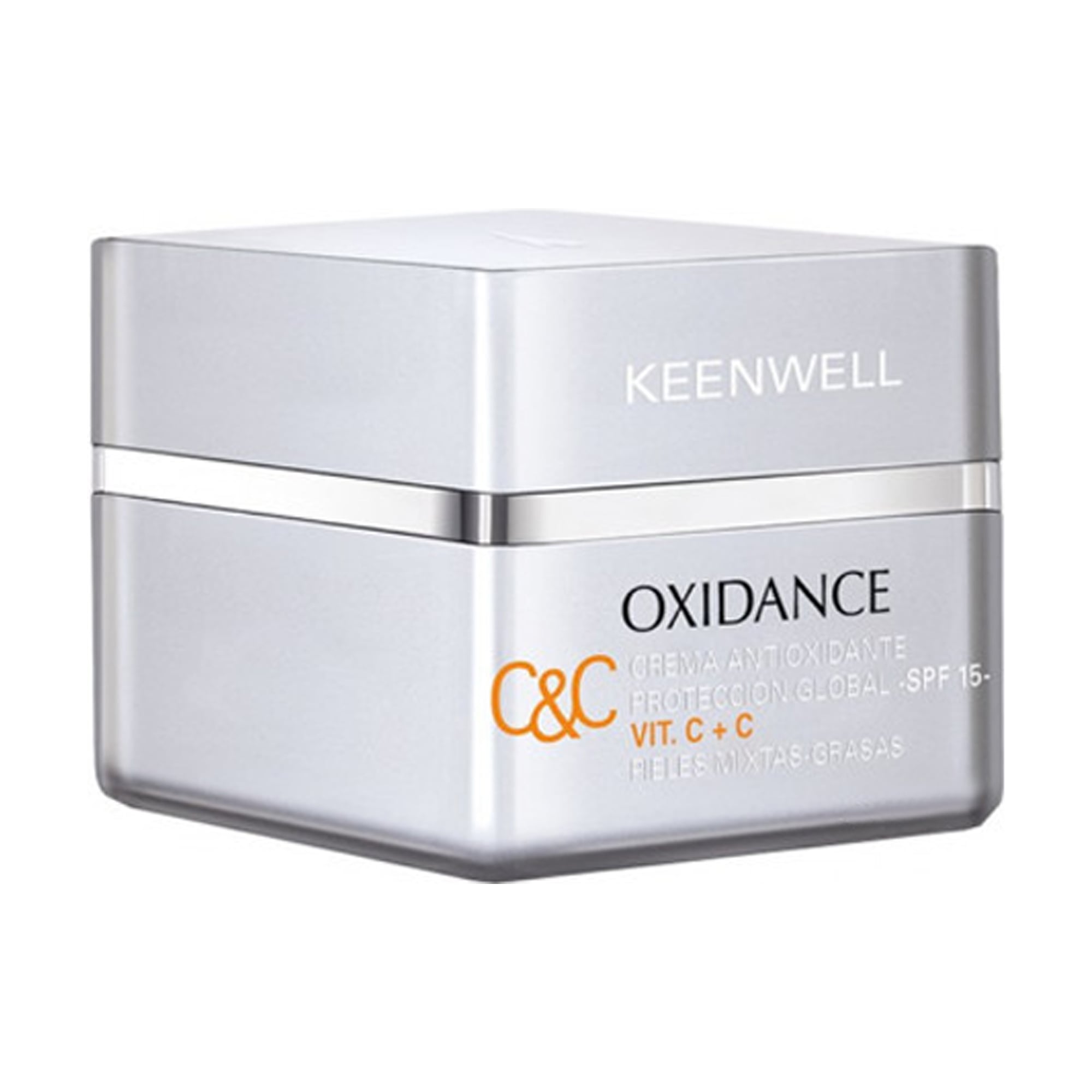 Денний омолоджувальний мультизахисний крем для обличчя Keenwell Oxidance Antioxidante Proteccion Global SPF 15 з вітамінами C + C, 50 мл